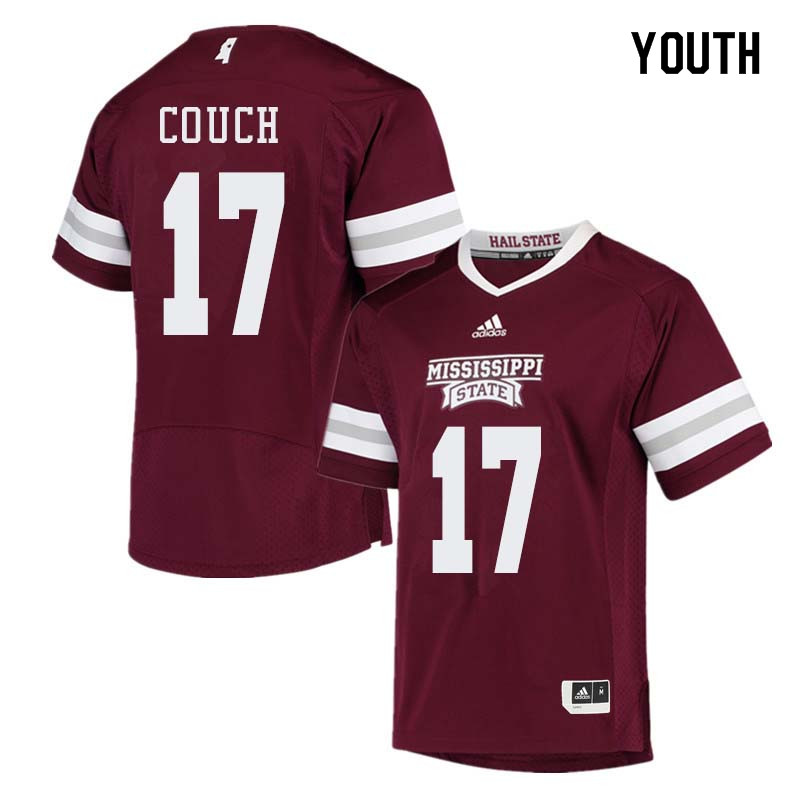 Youth #17 Jamal Couch Mississippi State Bulldogs College Football Jerseys Sale-Maroon